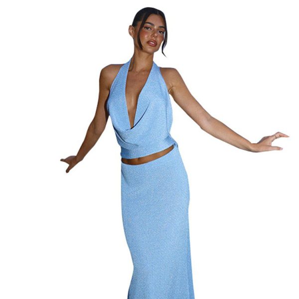 Strapless V-neck Backless Sleeveless Sexy Dress for Women - Image 6