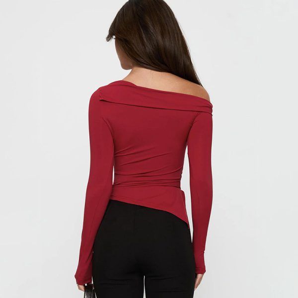 Long Sleeve Fitted T-Shirt for Women - Image 4